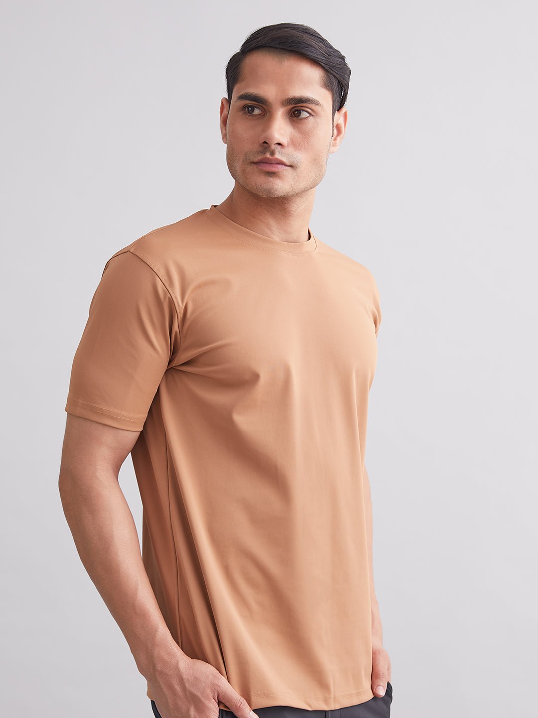 Khaki Durafit Torso Half Sleeves T-Shirt - MountMiller