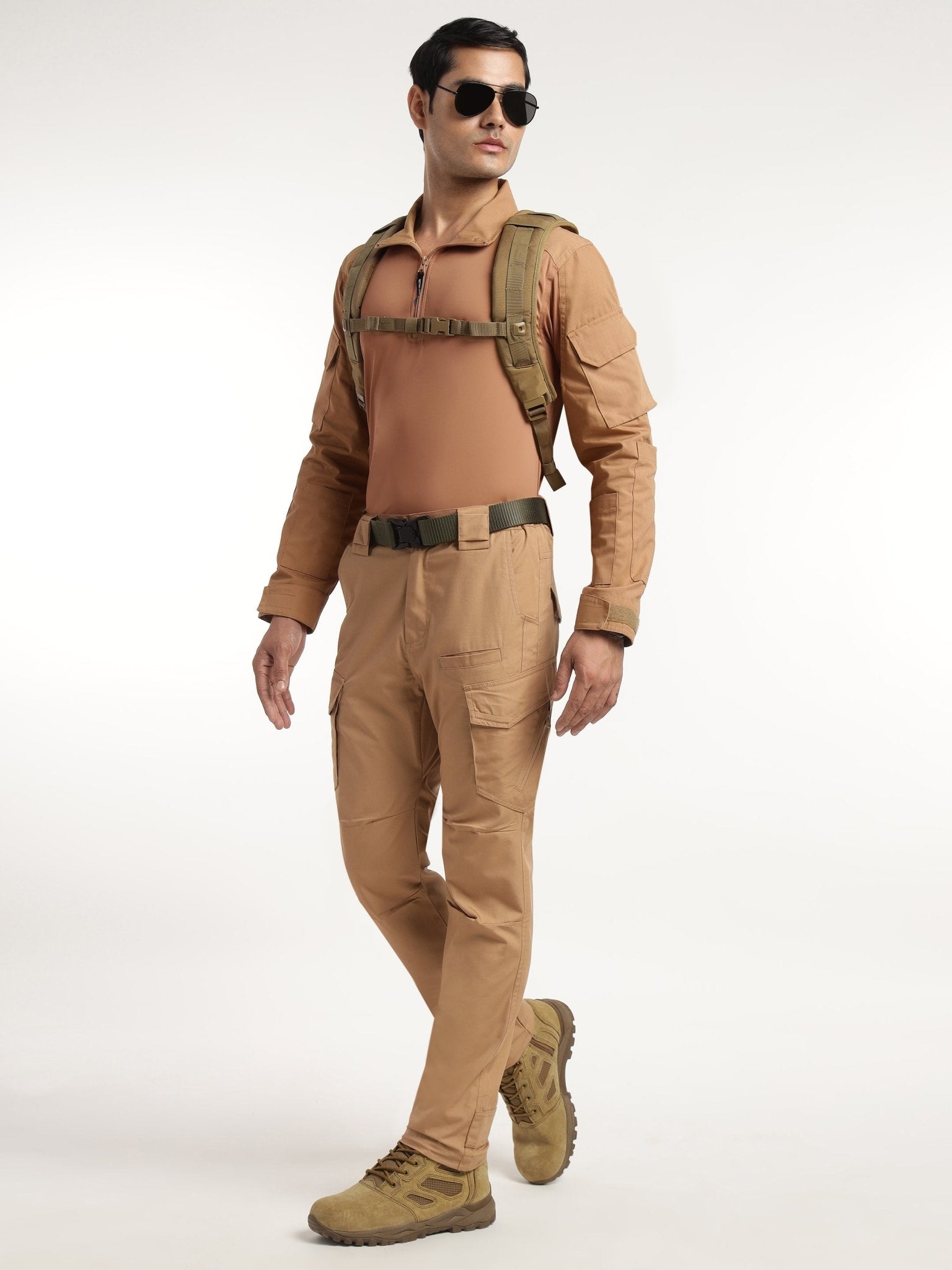 Khaki Range Tactical Full Sleeves T-Shirt - MountMiller