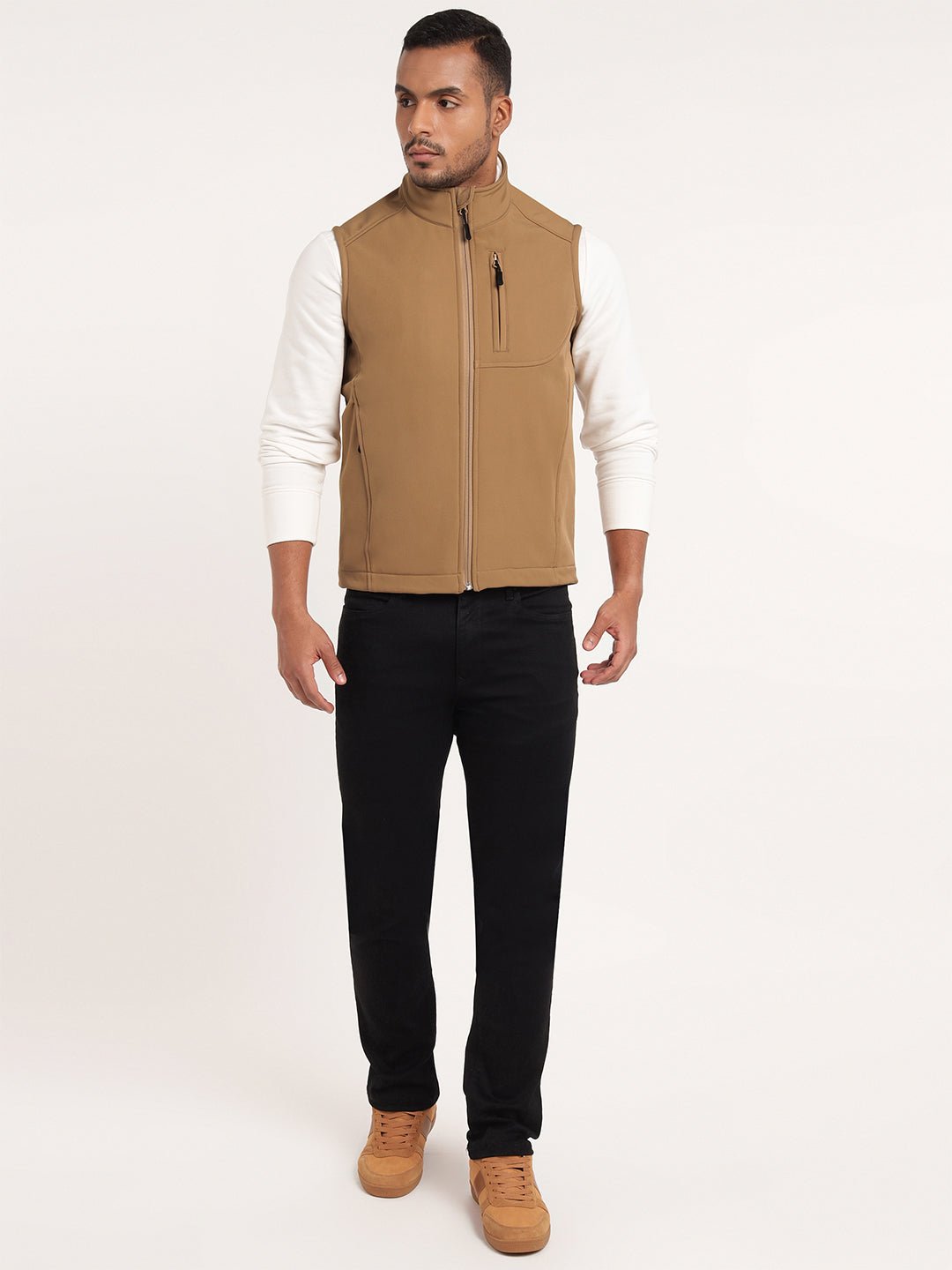 Khaki Sleeveless Softshell Jacket - MountMiller