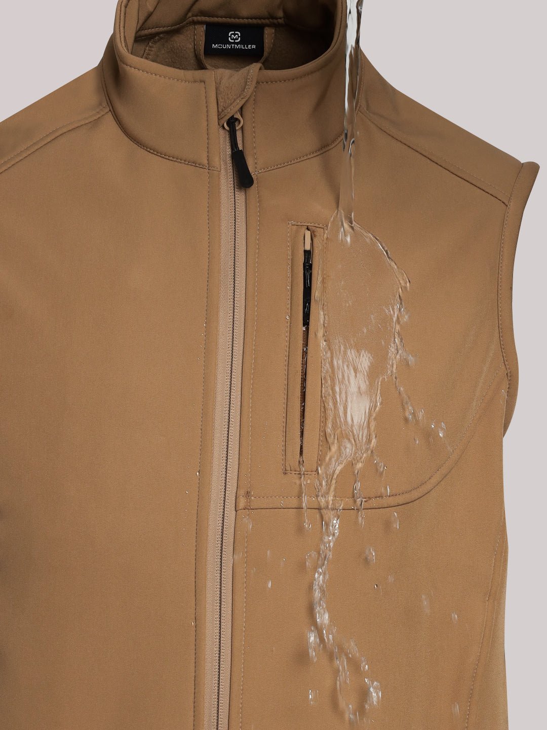 Khaki Sleeveless Softshell Jacket - MountMiller