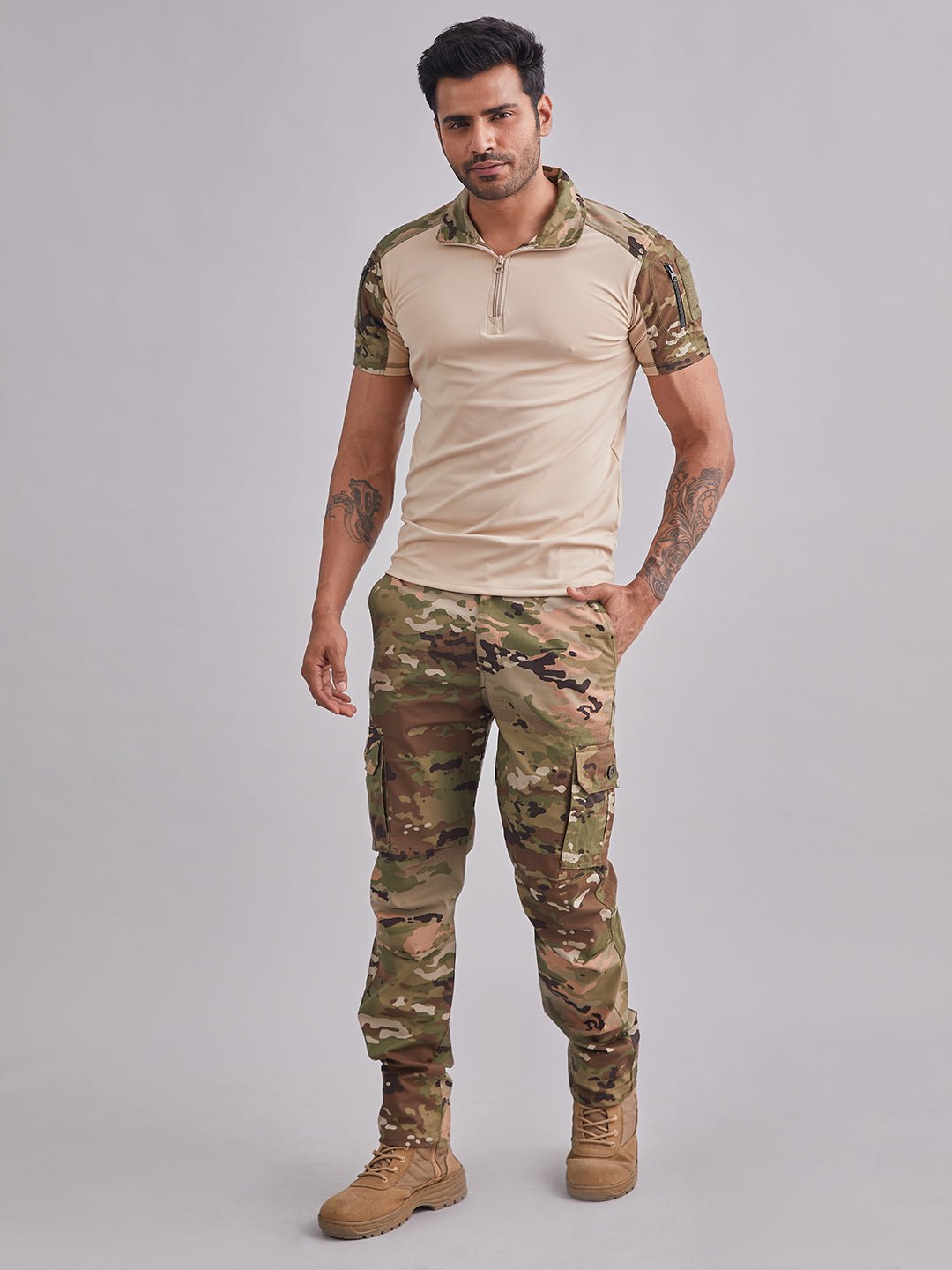 Multicam Half Sleeves Tactical T-Shirt - MountMiller