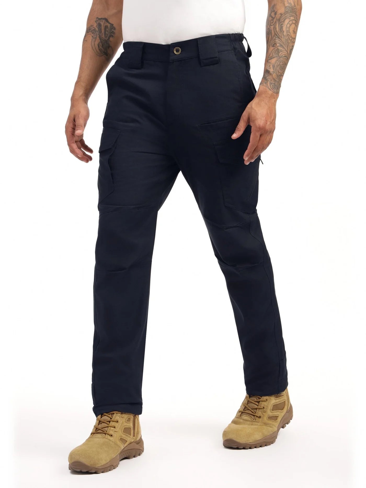 Navy Achiever Tactical Pant + Black Navigator Tactical T-Shirt