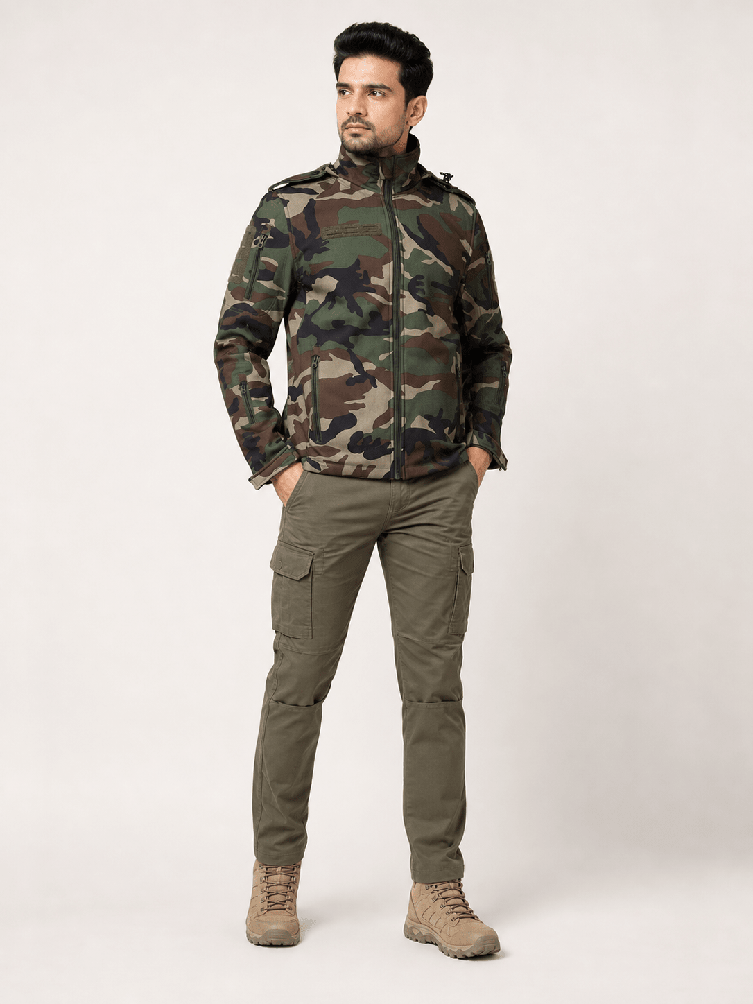 OG Ripstop Tactical Pant + Woodland 12 Zip Softshell WP Lycra Jacket - MountMiller