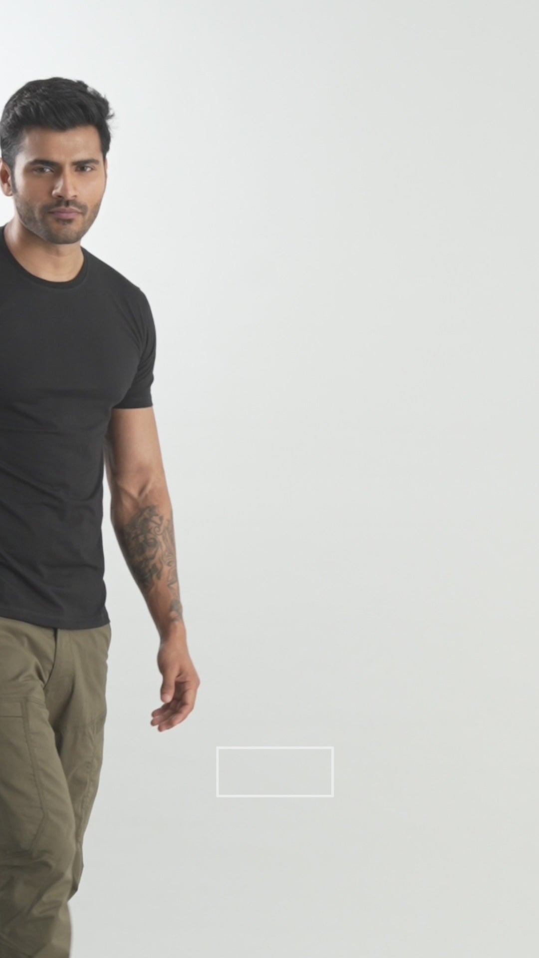 Black Element Cotton Lycra Half Sleeves T-Shirt