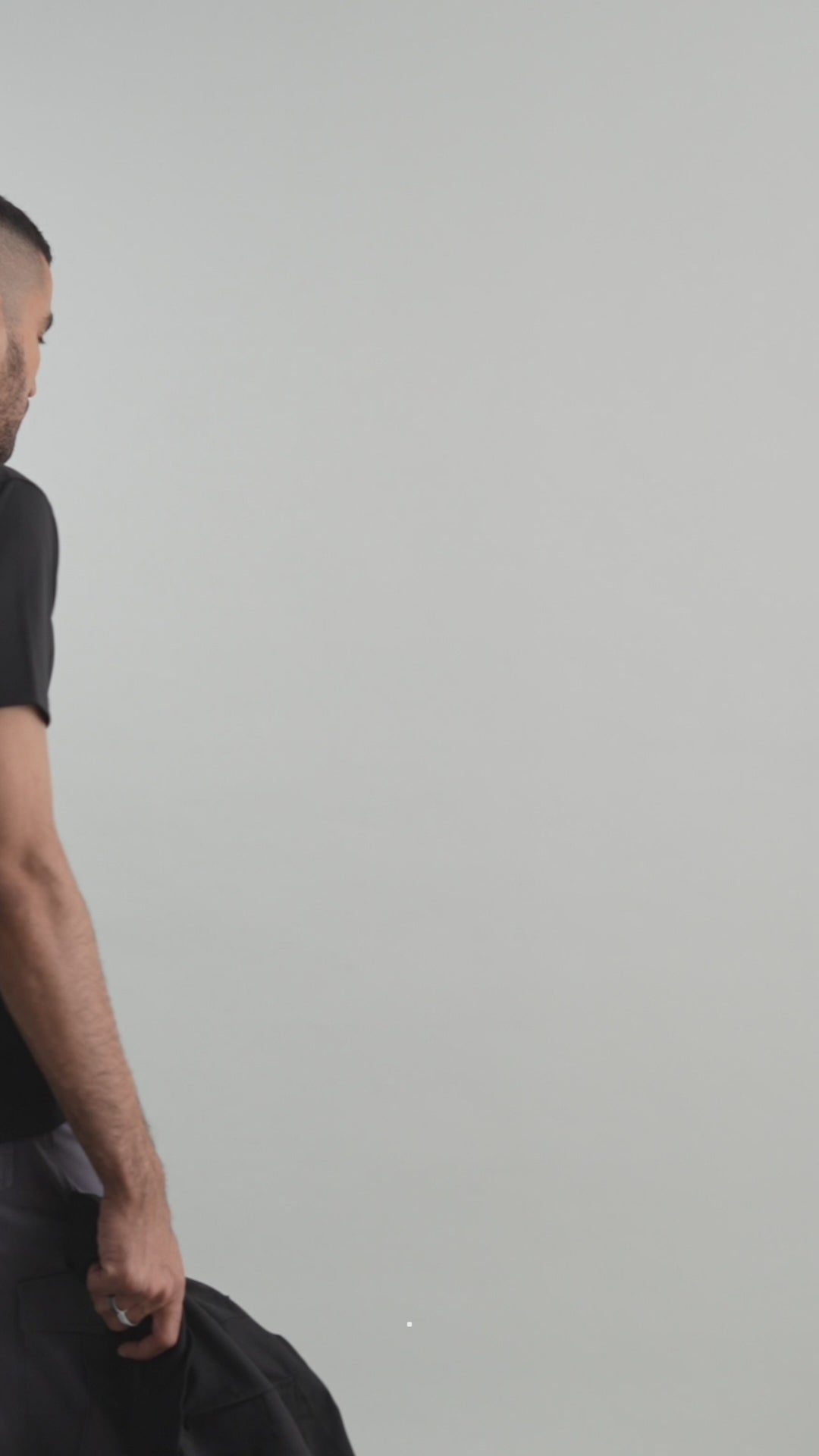 Black Special Forces Torso Half Sleeves T-Shirt