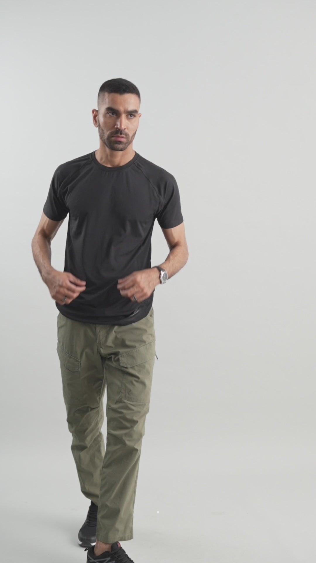 Black Signature Panel Half Sleeves T-Shirt