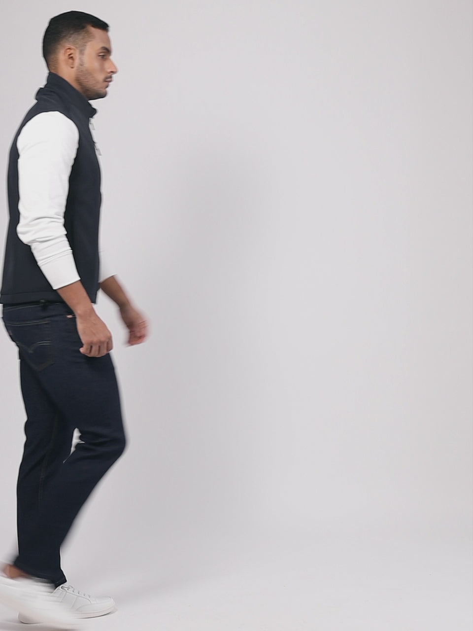 Navy Sleeveless Softshell Jacket