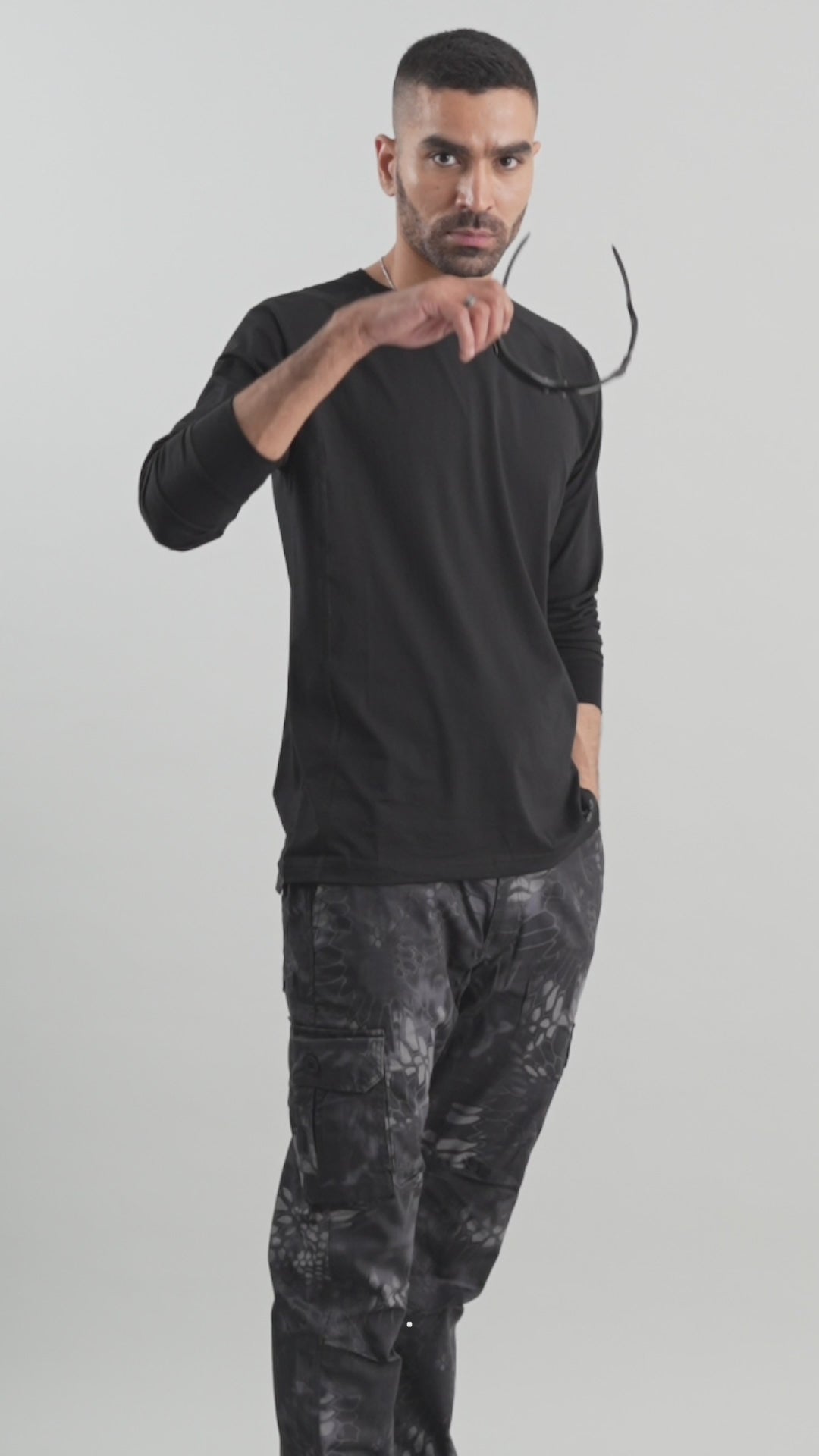 Black Core Raglan Full Sleeves T-Shirt