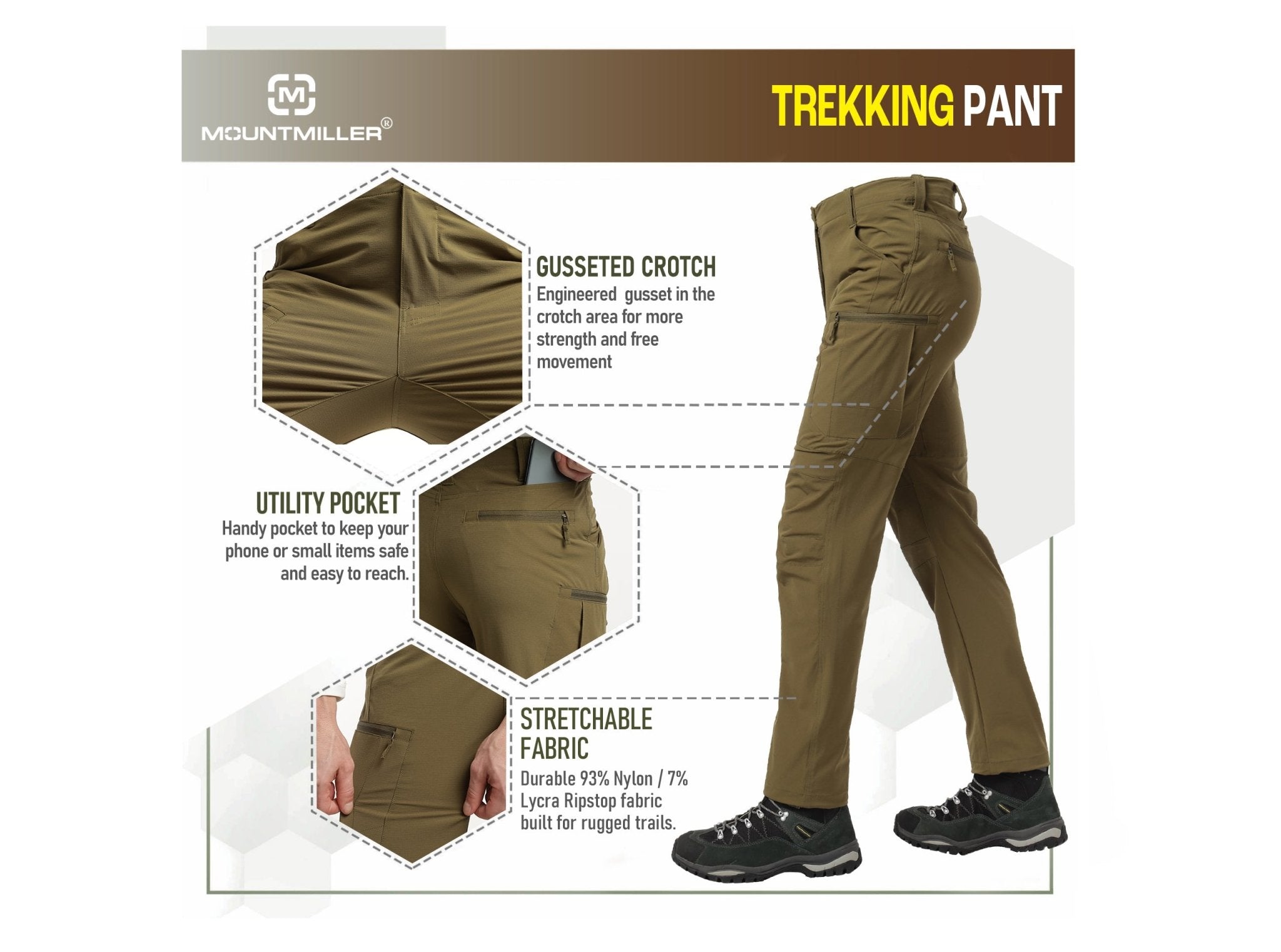 Tan PathFinder Trekking Pant - MountMiller