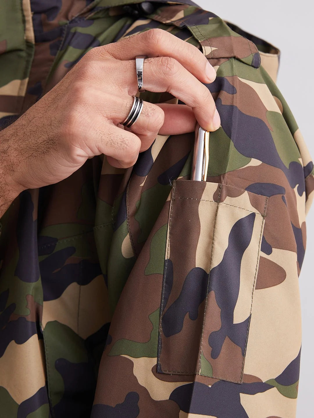 Black Ripstop Tactical Pant + Woodland Airshell WP Windjacket