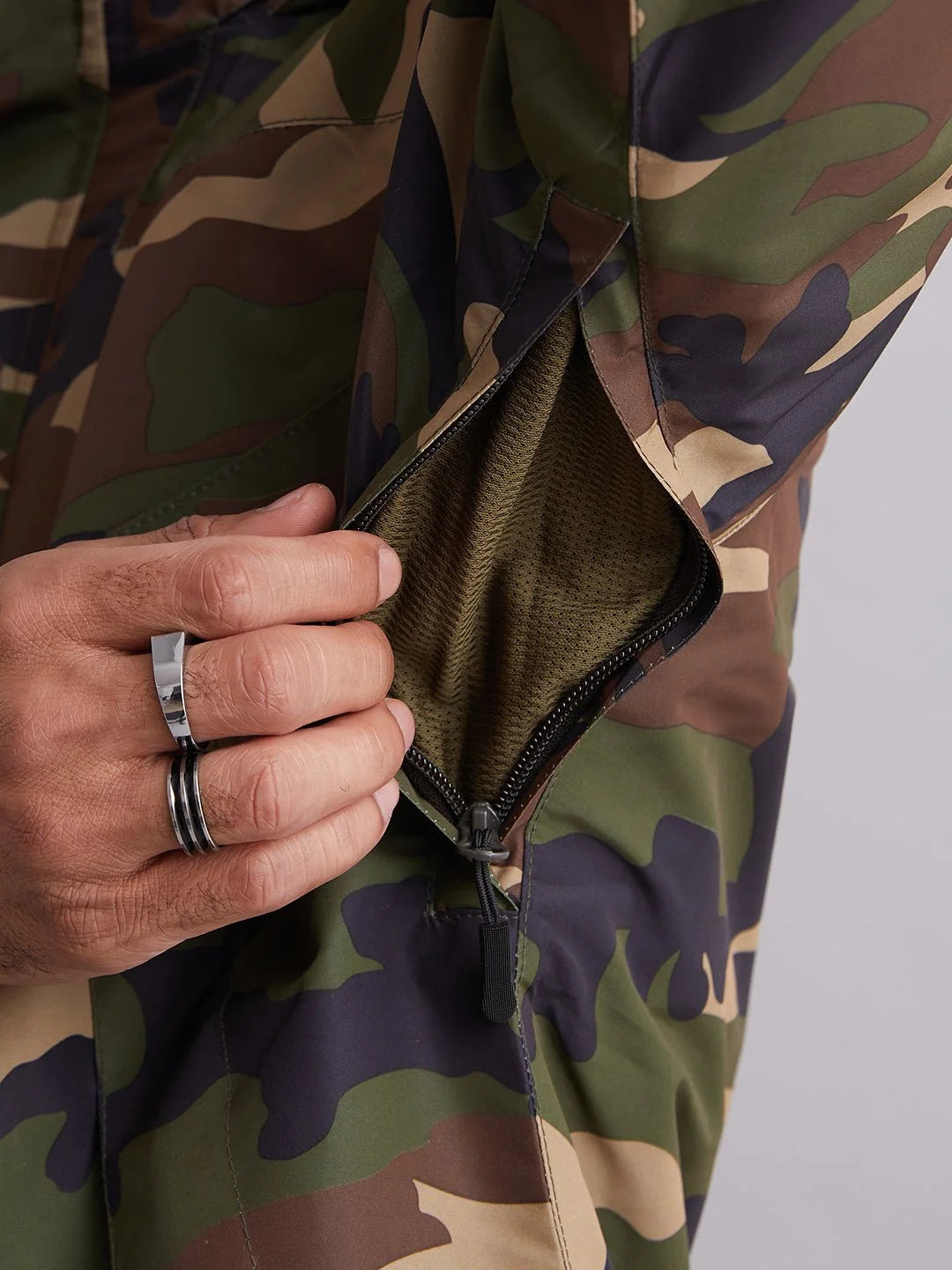 Black Ripstop Tactical Pant + Woodland Airshell WP Windjacket