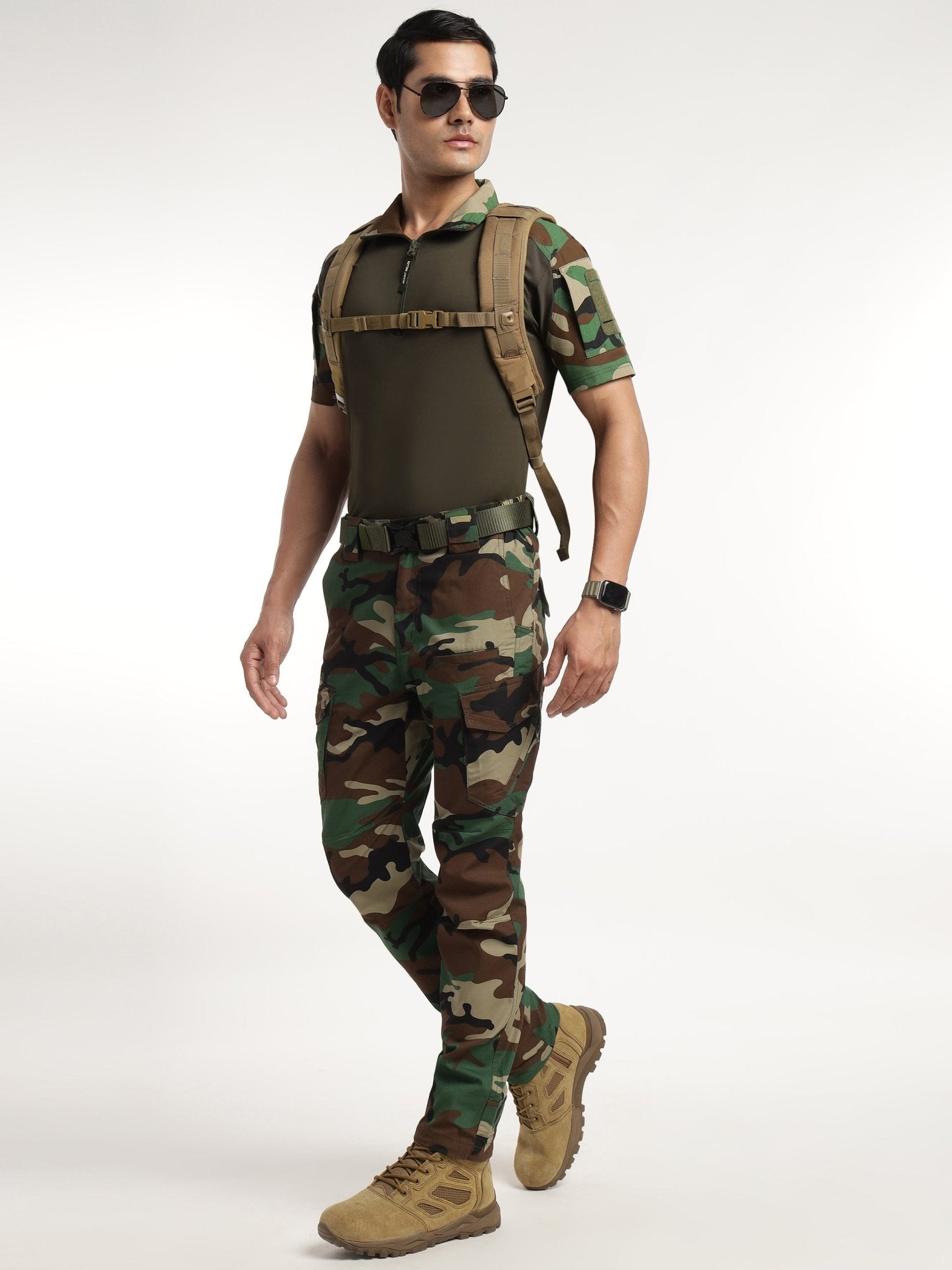 Woodland Half Sleeves Tactical T-Shirt - MountMiller